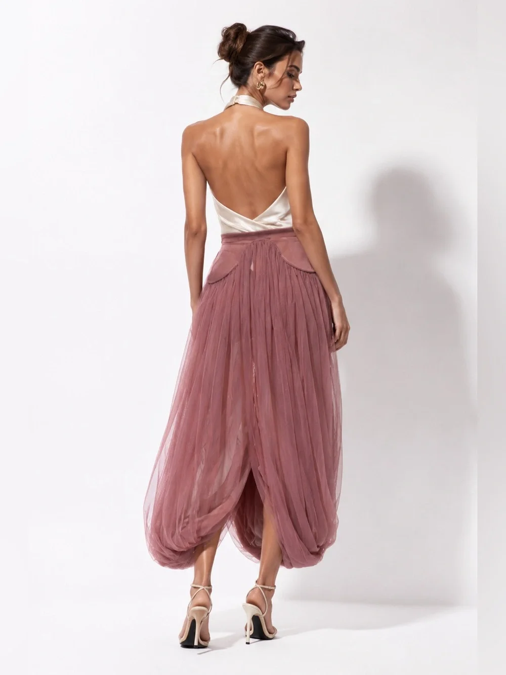 Tory Burch Tulle Draped Skirt